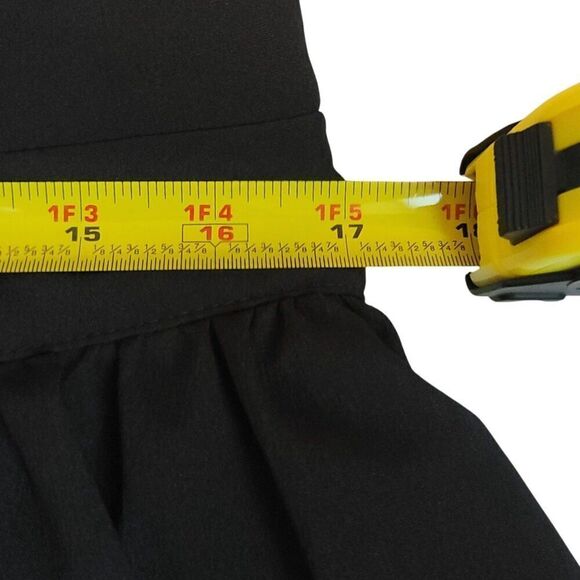 Black High Waist Victorian Inspired Half Button Front Gathered Skirt Size XL - Picture 10 of 11